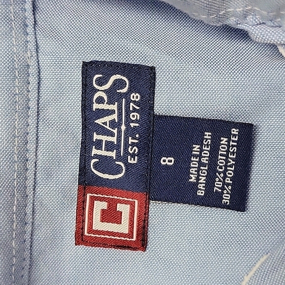 Champs boys size 8 blue button down shirt never worn - Picture 3 of 8